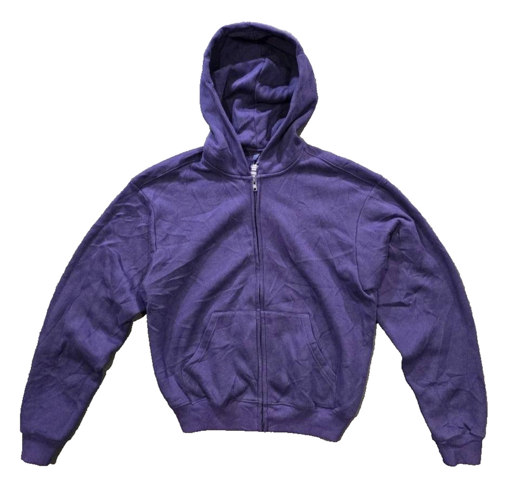 SKIMS Cotton Fleece Full Zip Hoodie in Purple Y2K babydoll Small A011306